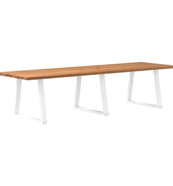 Esstisch mit Baumkanten 320x100x74 cm Massivholz Eiche