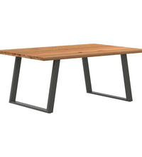 Esstisch Hellbraun 180x120x74 cm Massivholz Eiche Rechteckig