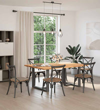 Esstisch Hellbraun 180x120x74 cm Massivholz Eiche Rechteckig