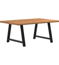 Esstisch Hellbraun 180x120x74 cm Massivholz Eiche Rechteckig