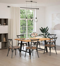 Esstisch Hellbraun 180x120x74 cm Massivholz Eiche Rechteckig