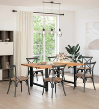 Esstisch Hellbraun 180x120x74 cm Massivholz Eiche Rechteckig