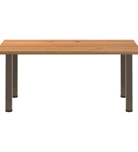 Esstisch Hellbraun 180x120x74 cm Massivholz Eiche Rechteckig