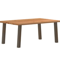 Esstisch Hellbraun 180x120x74 cm Massivholz Eiche Rechteckig