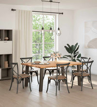 Esstisch Hellbraun 180x120x74 cm Massivholz Eiche Rechteckig