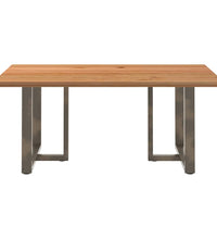 Esstisch Hellbraun 180x120x74 cm Massivholz Eiche Rechteckig
