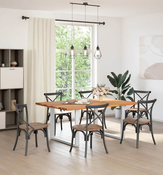 Esstisch Hellbraun 180x120x74 cm Massivholz Eiche Rechteckig