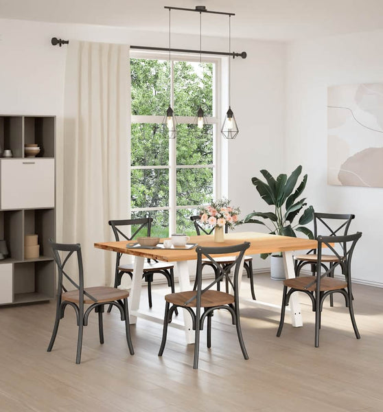 Esstisch Hellbraun 180x120x74 cm Massivholz Eiche Rechteckig