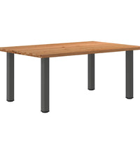 Esstisch mit Baumkanten 180x120x74 cm Massivholz Eiche Rechteck