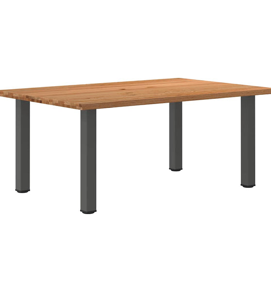 Esstisch mit Baumkanten 180x120x74 cm Massivholz Eiche Rechteck