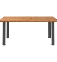 Esstisch mit Baumkanten 180x120x74 cm Massivholz Eiche Rechteck