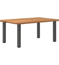 Esstisch mit Baumkanten 180x120x74 cm Massivholz Eiche Rechteck