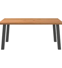 Esstisch mit Baumkanten 180x120x74 cm Massivholz Eiche Rechteck