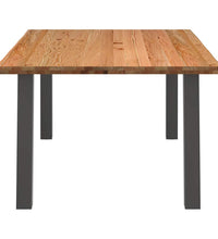 Esstisch mit Baumkanten 180x120x74 cm Massivholz Eiche Rechteck