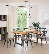 Esstisch Hellbraun 180x120x74 cm Massivholz Eiche Rechteckig