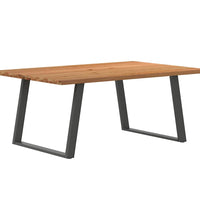 Esstisch Hellbraun 180x120x74 cm Massivholz Eiche