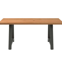 Esstisch mit Baumkanten 180x120x74 cm Massivholz Eiche