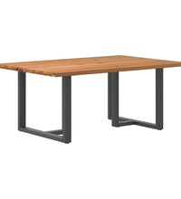 Esstisch mit Baumkanten 180x120x74 cm Massivholz Eiche