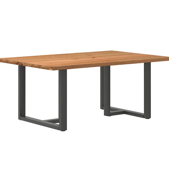 Esstisch mit Baumkanten 180x120x74 cm Massivholz Eiche