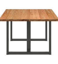 Esstisch mit Baumkanten 180x120x74 cm Massivholz Eiche