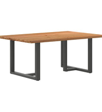 Esstisch mit Baumkanten 180x120x74 cm Massivholz Eiche