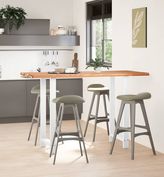 Bartisch Hellbraun 180x80x112 cm Massivholz Eiche Rechteckig