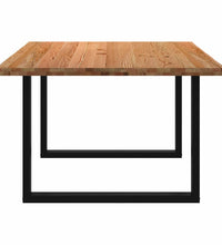 Esstisch Hellbraun 180x120x74 cm Massivholz Eiche Rechteckig