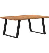 Esstisch Hellbraun 180x120x74 cm Massivholz Eiche