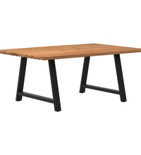 Esstisch mit Baumkanten 180x120x74 cm Massivholz Eiche