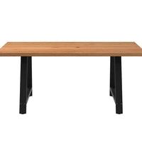 Esstisch mit Baumkanten 180x120x74 cm Massivholz Eiche