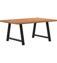 Esstisch mit Baumkanten 180x120x74 cm Massivholz Eiche