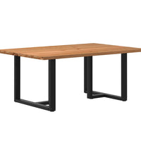 Esstisch mit Baumkanten 180x120x74 cm Massivholz Eiche