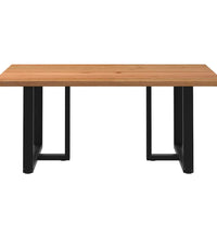 Esstisch mit Baumkanten 180x120x74 cm Massivholz Eiche