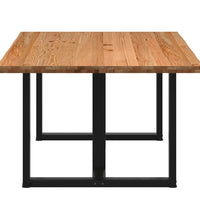 Esstisch mit Baumkanten 180x120x74 cm Massivholz Eiche