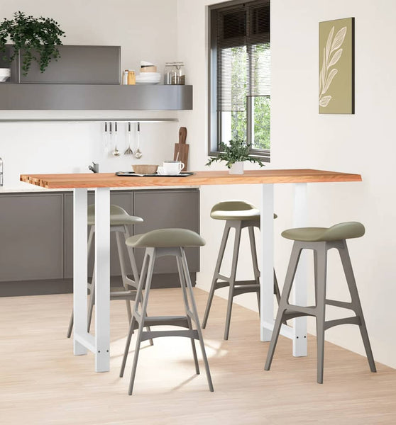 Bartisch Hellbraun 200x80x112 cm Massivholz Eiche Rechteckig