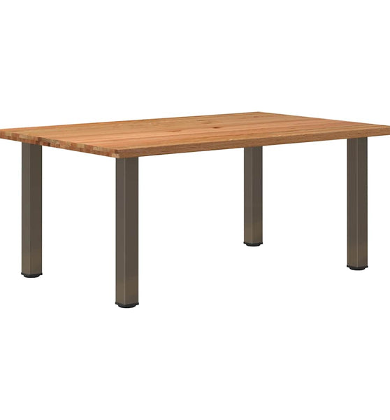 Esstisch mit Baumkanten 180x120x74 cm Massivholz Eiche Rechteck