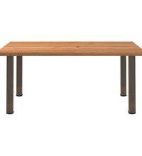 Esstisch mit Baumkanten 180x120x74 cm Massivholz Eiche Rechteck