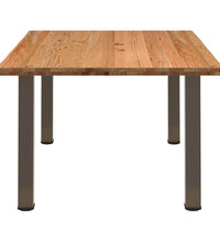 Esstisch mit Baumkanten 180x120x74 cm Massivholz Eiche Rechteck