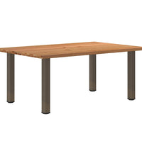 Esstisch mit Baumkanten 180x120x74 cm Massivholz Eiche Rechteck