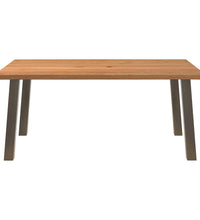 Esstisch mit Baumkanten 180x120x74 cm Massivholz Eiche Rechteck