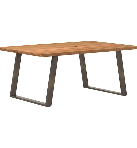 Esstisch mit Baumkanten 180x120x74 cm Massivholz Eiche Rechteck