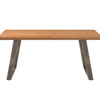 Esstisch mit Baumkanten 180x120x74 cm Massivholz Eiche Rechteck
