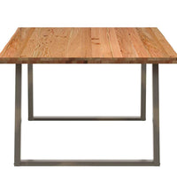 Esstisch mit Baumkanten 180x120x74 cm Massivholz Eiche Rechteck