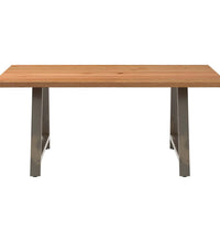 Esstisch mit Baumkanten 180x120x74 cm Massivholz Eiche