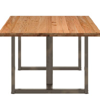 Esstisch mit Baumkanten 180x120x74 cm Massivholz Eiche