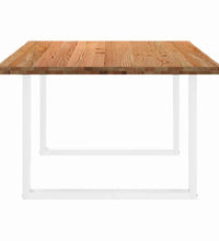 Esstisch Hellbraun 180x120x74 cm Massivholz Eiche Rechteckig