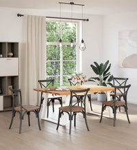 Esstisch Hellbraun 180x120x74 cm Massivholz Eiche