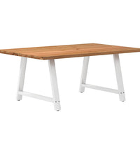 Esstisch mit Baumkanten 180x120x74 cm Massivholz Eiche