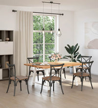 Esstisch mit Baumkanten 180x120x74 cm Massivholz Eiche