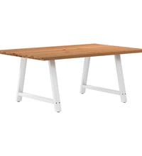 Esstisch mit Baumkanten 180x120x74 cm Massivholz Eiche